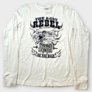 NWOT Lynyrd Skynyrd The Last Rebel Tee Shirt White Size Large